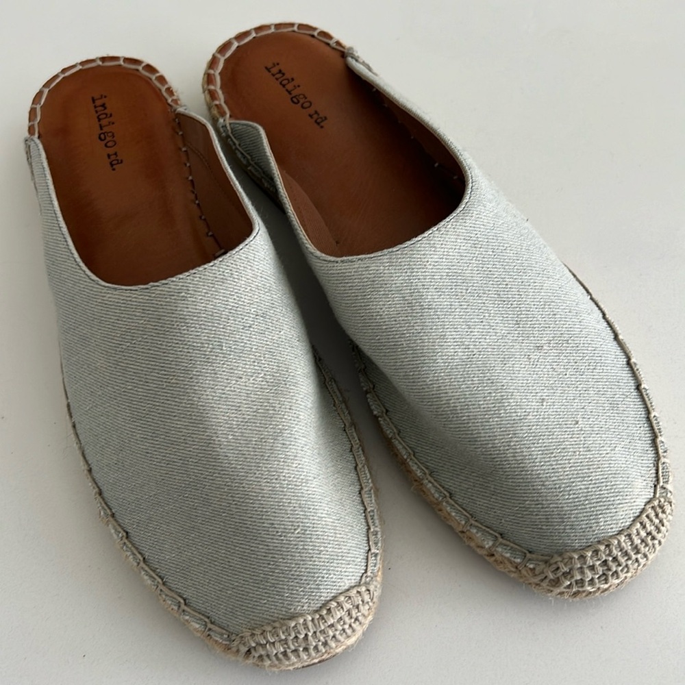 Boardwalk Strolling Gorgeous Indigo Rd. Light Blue Espadrilles 10M